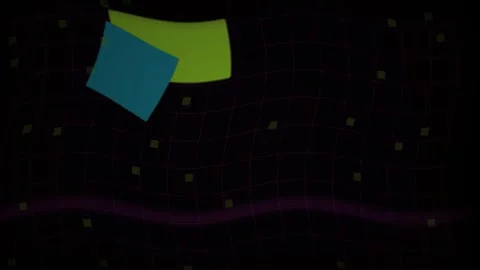 Abstract Motion Graphics Featuring Floating Geometric Shapes and Particle E.. Stock Footage 341800367
