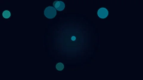 Abstract Motion Graphics Featuring Floating Glowing Blue Orbs Stock Footage 347626454