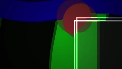 Abstract Motion Graphics Featuring Geometric Shapes and Dynamic Color Trans.. Stock Footage 341800366