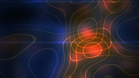 Abstract Motion Graphics Featuring Glowing Topographic Map Lines and Digita.. Stock Footage 341800576