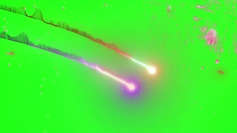 Abstract motion graphics featuring glowing light streaks and floating particles Stock-Footage 345333561