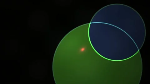 Abstract Motion Graphics Featuring Intersecting Glowing Circles and Dynamic.. Stock Footage 341800561