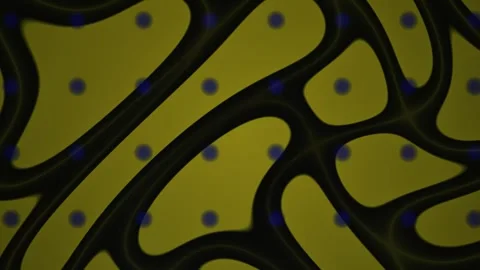 Abstract Motion Graphics Featuring Morphing Organic Shapes and Pulsing Dots. Stock Footage 341800657