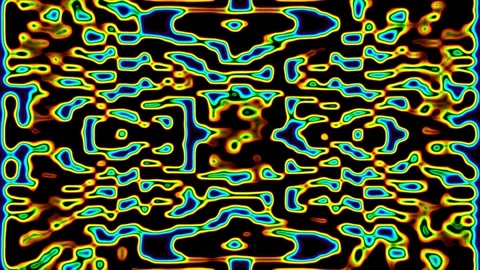 Abstract Motion Graphics Fluid Neon Patterns Stock Footage 300804956
