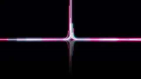 Abstract Motion Graphics with Glowing Neon Lines Stock Footage 341415675