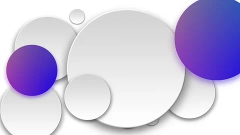Abstract motion graphics of gray and purple blue gradient circles. Stock Footage 285825647