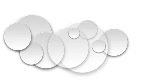 Abstract motion graphics of gray circles in white background. Stock Footage 285825320