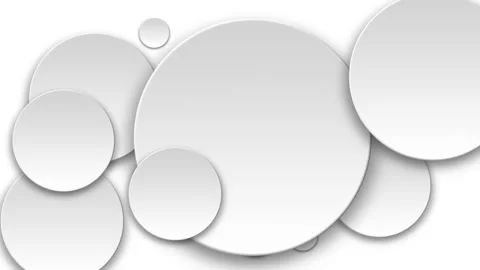 Abstract motion graphics of gray circles in white background. Stock Footage 285825651
