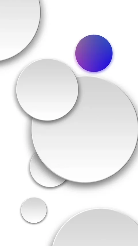 Abstract motion graphics of gray circles in white background. Stock Footage 285825814