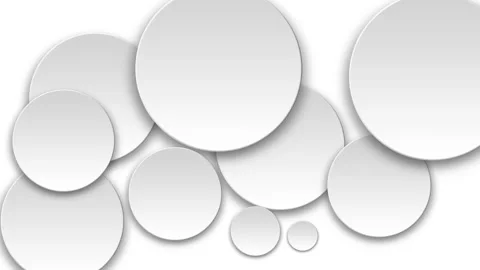 Abstract motion graphics of gray circles in white background. Stock Footage 285825836