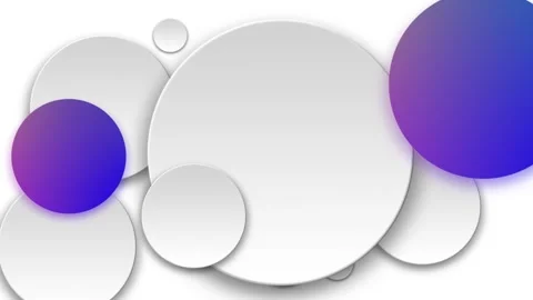Abstract motion graphics of gray circles in white background. Stock Footage 285825854