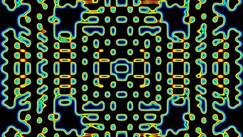 Abstract Motion Graphics Interconnected Neon Flow Stock Footage 300804875
