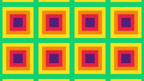 Abstract motion graphics lines pattern in a rainbow palette. Simple geometric Stock Footage 162324235