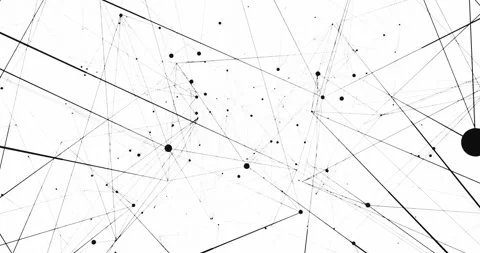 Abstract motion graphics made of digital nodes and connection paths Stock Footage 164836031