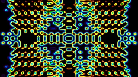 Abstract Motion Graphics Neon Grid Evolution Stock Footage 300804553