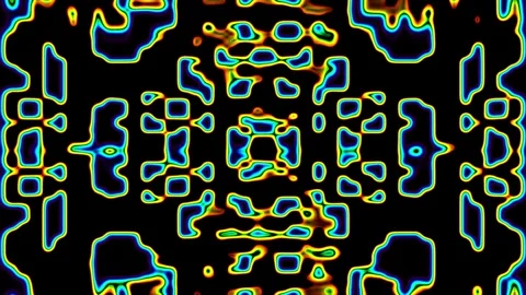 Abstract Motion Graphics Neon Loop and Curve Stock Footage 300804831