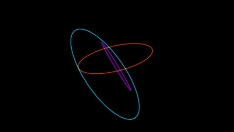 Abstract motion graphics with rotating colorful geometric circles Stock Footage 346470460
