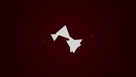 Abstract Motion Graphics with Rotating White Triangles on Dark Background Stock Footage 340348398