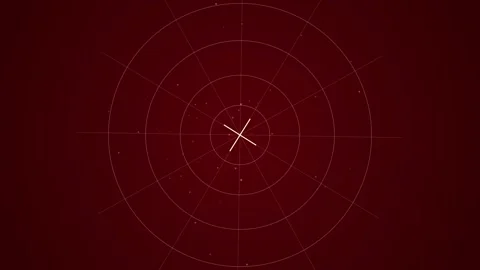 Abstract motion graphics with spinning radar grid and floating particles Stock Footage 340348426