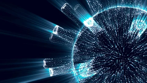 Abstract motion graphics - spinning virus (loop) Video stock 126583367