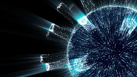 Abstract motion graphics - spinning virus (loop) Video stock 126583752