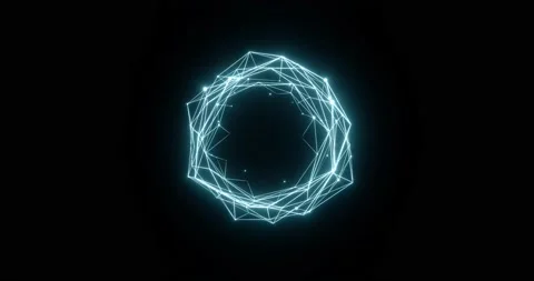 Abstract motion graphics with technology circle Video stock 162231196