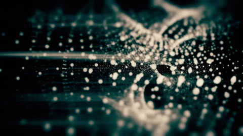 Abstract Motion Graphics in Virtual Reality Environment Stock Footage 255118117