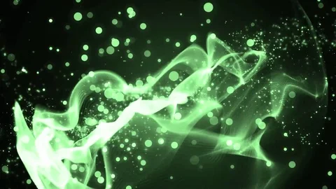 Abstract motion green background with particles and stars. Stock Footage 71652321