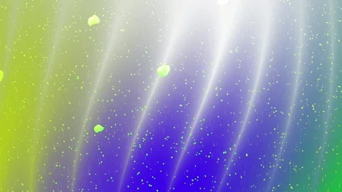 Abstract Motion, Green Particles Cascade on Gradient Background with Luminous Ra Stock Footage 308631024