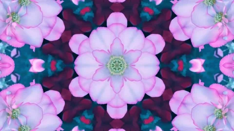 Abstract motion kaleidoscope VJ loop background Stock Footage 340073292