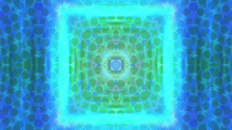 Abstract motion kaleidoscope VJ loop background Stock Footage 340073379