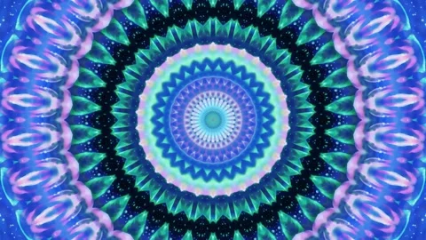 Abstract motion kaleidoscope VJ loop background Stock Footage 340073573