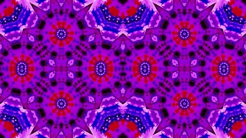 Abstract motion kaleidoscope VJ loop background Stock Footage 340075332