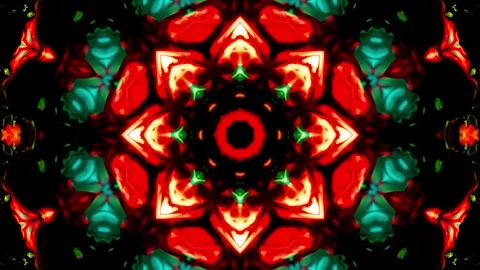 Abstract motion kaleidoscope VJ loop background Stock Footage 340075338