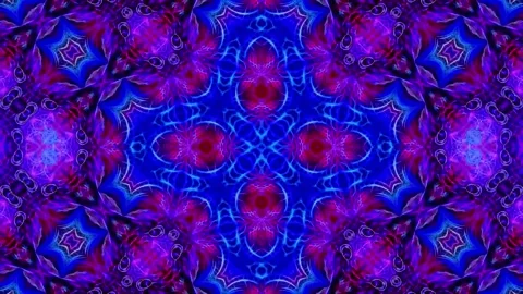 Abstract motion kaleidoscope VJ loop background Stock Footage 340075417