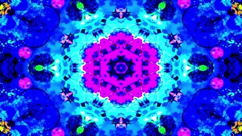 Abstract motion kaleidoscope VJ loop background Stock Footage 340075497