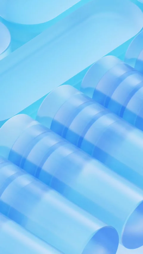 Abstract motion of light blue translucent sheets undulating softly, creatin.. Stock Footage 328332548