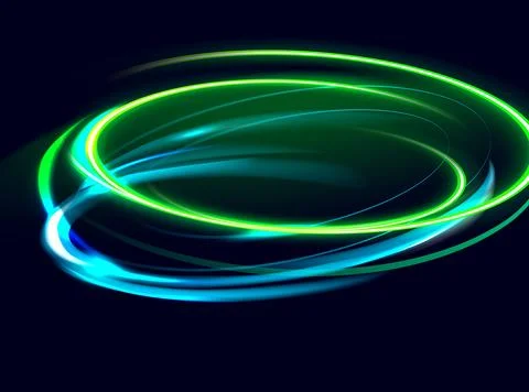 Abstract Motion Light Effect. Futuristic Wave Flash. Shining Space. Vector Stock Illustration