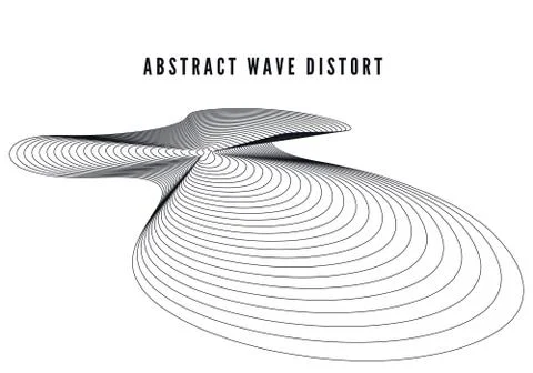 Abstract motion line background. Design element of lines distortion. Vector Stock Illustration