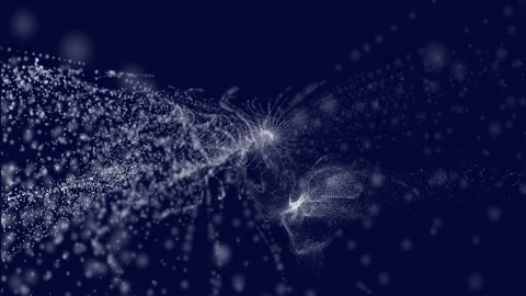 Abstract motion of lines consisting of colors dots. Stock Footage 169451496