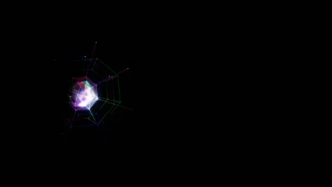 Abstract motion of multicolored sphere from the side of the screen Video stock 146919534