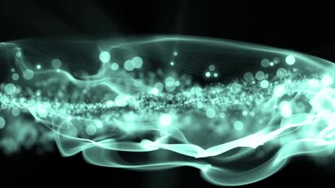 Abstract motion neon background with particles and stars. Video stock 71651542