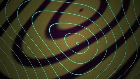 Abstract Motion Neon Green Lines over Dark Rippling Waves Hypnotic Background Stock Footage 343689100