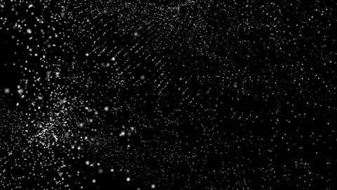 Abstract motion of particles on black background Stock Footage 149179451