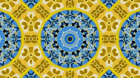 Abstract motion pattern gold, yellow, blue and white background 库存影片 110832588