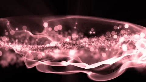 Abstract motion scarlet background with particles and stars. Stock Footage 71651865