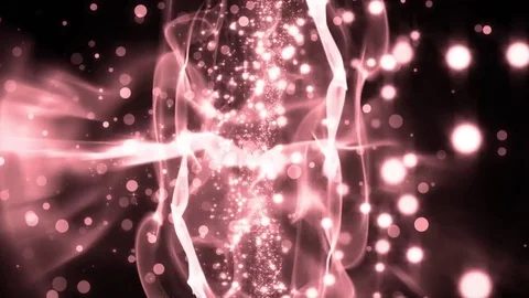 Abstract motion scarlet background with particles and stars. Stock Footage 71652038