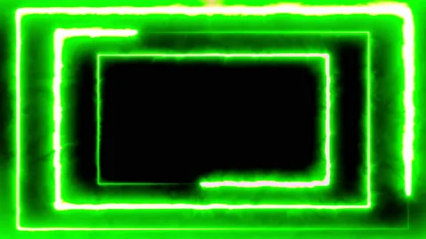 Abstract motion screen background with animated loop box. Glowing neon frames Stock Footage 139315053