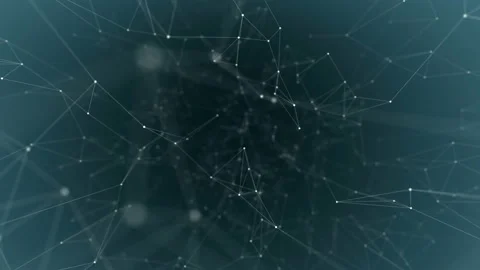 Abstract motion seamless loop background with dots and lines. Connection concept Stock Footage 112272042