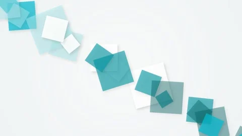 Abstract Motion Sequence of Geometric Blue Squares Moving Across Screen Stock Footage 345372202